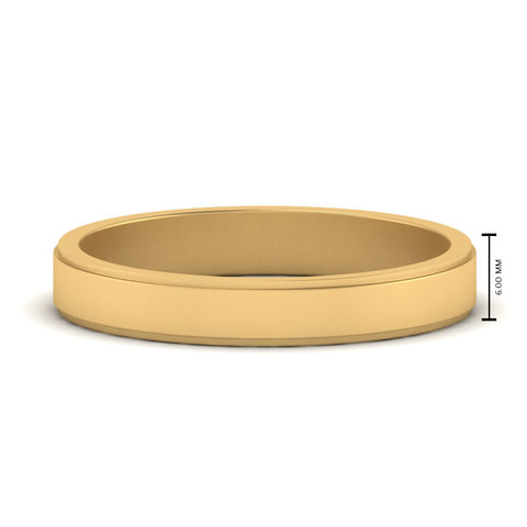 Simple Flat Wedding Band 4MM