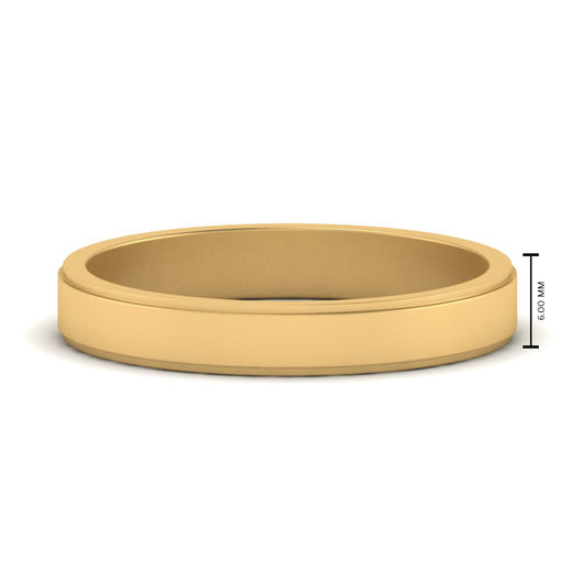 Simple Flat Wedding Band 4MM