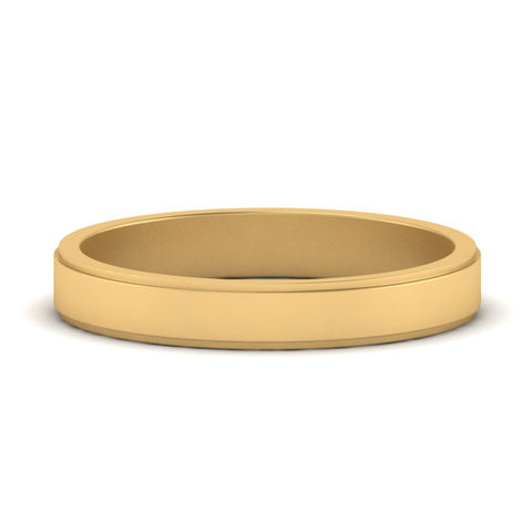 Simple Flat Wedding Band 4MM