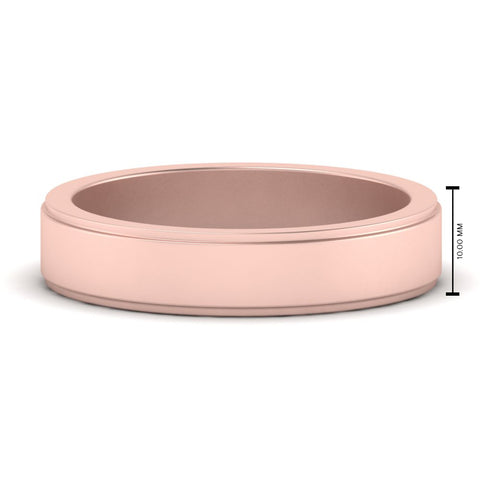 Simple Flat Wedding Band 4MM