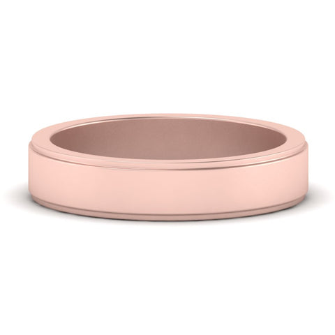 Simple Flat Wedding Band 4MM