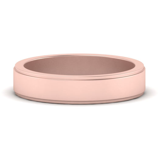 Simple Flat Wedding Band 4MM