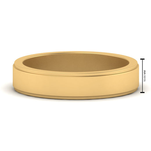 Simple Flat Wedding Band 4MM
