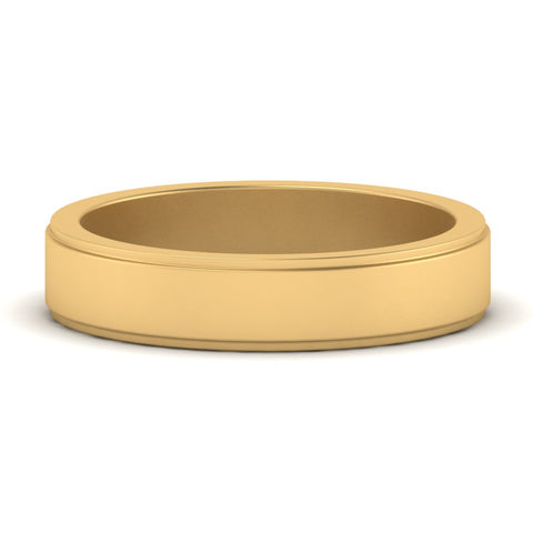 Simple Flat Wedding Band 4MM