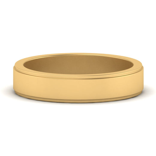 Simple Flat Wedding Band 4MM