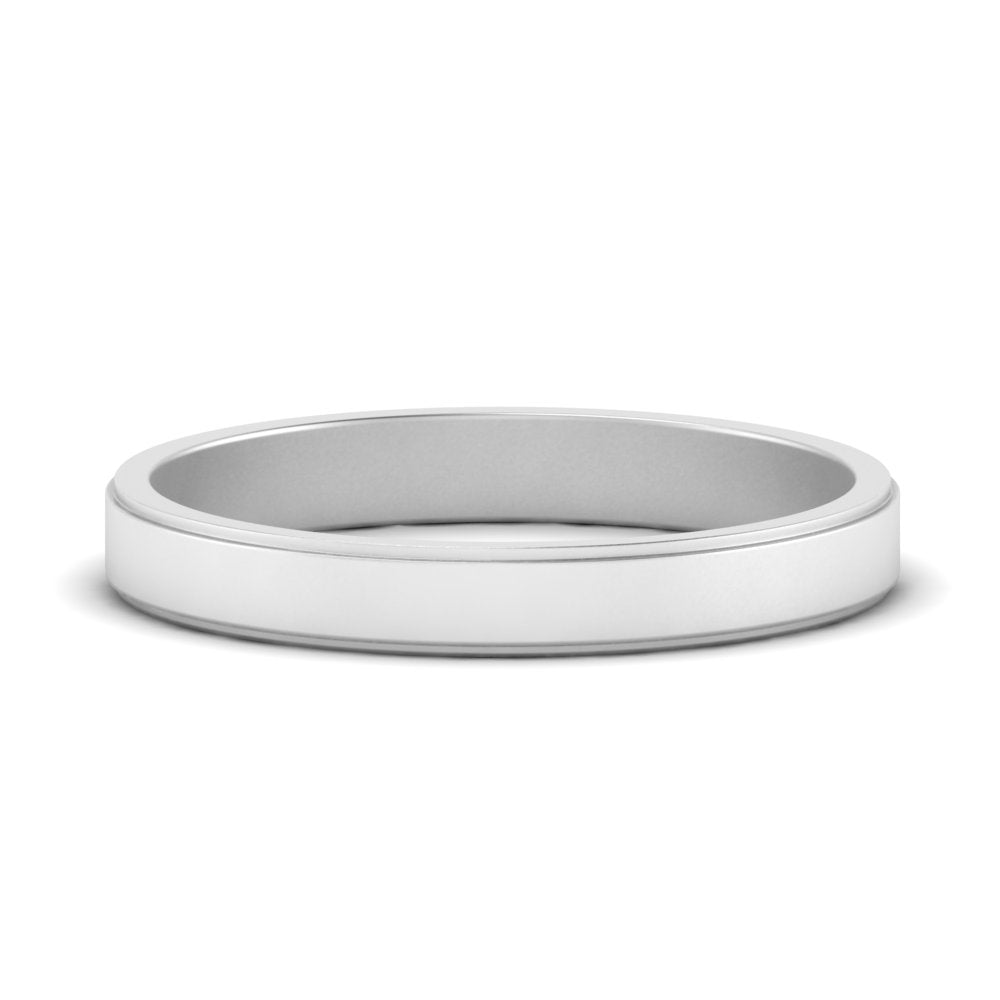 Simple Flat Wedding Band 4MM