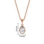 Load image into Gallery viewer, Bezel Pear Water Drop Solitaire Pendant
