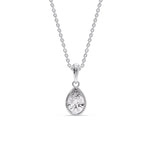 Load image into Gallery viewer, Bezel Pear Water Drop Solitaire Pendant
