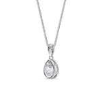 Load image into Gallery viewer, Bezel Pear Water Drop Solitaire Pendant

