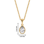 Load image into Gallery viewer, Bezel Pear Water Drop Solitaire Pendant
