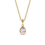 Load image into Gallery viewer, Bezel Pear Water Drop Solitaire Pendant
