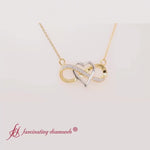Load and play video in Gallery viewer, two-tone-infinity-pendant-necklace-in-14k-yellow-gold-fdpd11206
