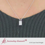 Load and play video in Gallery viewer, emerald-cut-diamond-solitaire-pendant-0.75-carat-in-white-gold-fdpd8469em-0.75-ct
