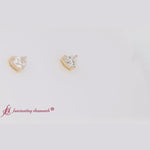 Load and play video in Gallery viewer, heart-shaped-3-prong-basket-stud-earring-in-yellow-gold-FDEAR-10411HT-2.00CT

