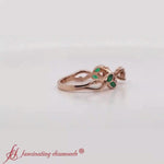 Load and play video in Gallery viewer, Delicate Flower Round Engagement Ring
