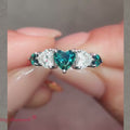 Thumbnail 40 - heart-diamond-graduated-5-stone-sapphire-wedding-ring-in-white-gold-fd8898-fancyvideo