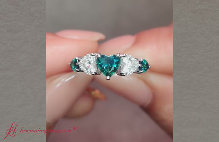 heart-diamond-graduated-5-stone-sapphire-wedding-ring-in-white-gold-fd8898-fancyvideo