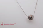 Load and play video in Gallery viewer, pave-diamond-ball-pendant-with-orange-sapphire-in-white-gold-fdpd8426-video
