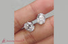 Load and play video in Gallery viewer, 4 carat oval shaped stud earring Moissanite in 950 platinum-FDEAR4OV 2CT-F-1000