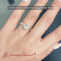 Thumbnail 1 - Cushion-Cut-Diamond-Engagement-Ring-For-Women-In-14K-Rose-Gold-FD9127