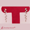 Load and play video in Gallery viewer, Pave Diamond Leaf Drop Earring