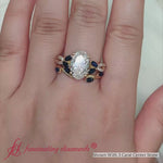 Load and play video in Gallery viewer, Vine Accented Wedding Ring Set
