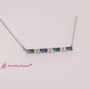 Load and play video in Gallery viewer, sapphire-baguette-bar-diamond-necklace-in-white-gold-fdpd86790-video-720