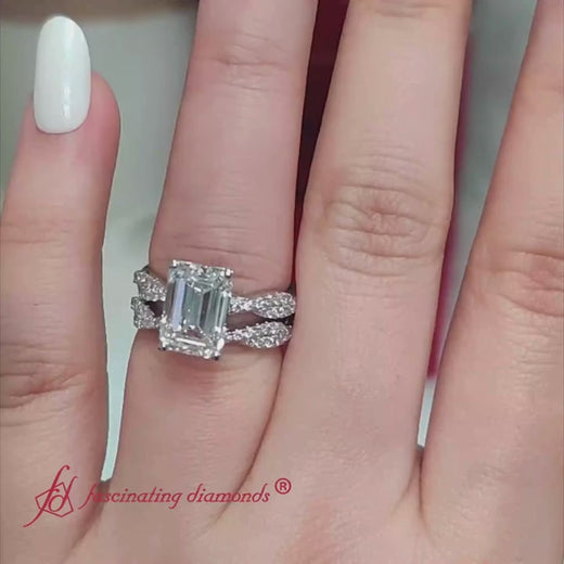 emerald-cut-simple-diamond-twisted-vine-bridal-ring-sets-in-14K-white-gold-FD8233EM-720