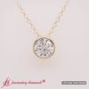 Load and play video in Gallery viewer, round-bezel-solitaire-diamond-1-50-carat-pendant-in-yellow-gold-fdpd10538roangle1-1-50ct-nl-yg-720