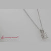 Load and play video in Gallery viewer, classic-princess-cut-solitaire-necklace-in-white-gold-FDPD8469PR