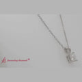 Thumbnail 11 - classic-princess-cut-solitaire-necklace-in-white-gold-FDPD8469PR