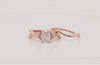 Load and play video in Gallery viewer, Radiant Cut Daisy Twisted Bridal Ring Set