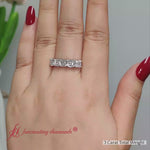 Load and play video in Gallery viewer, Asscher Cut Five Stone Diamond Ring 3 Carat
