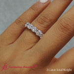 Load and play video in Gallery viewer, Round Cut 2 Carat 5 Stone Diamond Wedding Ring
