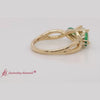 Load and play video in Gallery viewer, Lab Grown Princess Cut Twisted Marquise Accents Diamond Ring