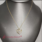 Load and play video in Gallery viewer, infinity-heart-lab-diamond-pendant-in-yellow-plated-silver-fdpd11553
