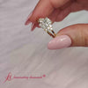 Load and play video in Gallery viewer, petite-cathedral-radiant-cut-lab-diamond-engagement-ring-in-14k-yellow-gold-fd9275r-2000