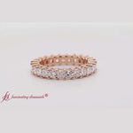 Load and play video in Gallery viewer, 3 Carat Princess Cut Diamond Eternity Ring
