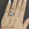 Load and play video in Gallery viewer, East West Oval Bezel Engagement Ring