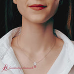 Load and play video in Gallery viewer, round-cluster-disc-diamond-pendant-in-rose-gold-fdpd10841-fancyvideo