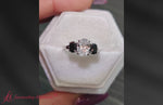 Load and play video in Gallery viewer, oval-black-lab-diamond-3-stone-basket-engagement-ring-in-14k-white-gold-fd10416ovr

