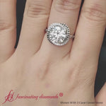 Load and play video in Gallery viewer, flower-halo-round-black-diamond-engagement-ring-in-white-gold-FD10073ROR-1
