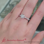 Load and play video in Gallery viewer, Round Cut Twisted Vine Delicate Engagement Ring
