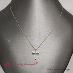 Load and play video in Gallery viewer, faith-inspired-baguette-diamond-cross-pendant-in-14k-yellow-gold-FDPD10798