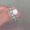 Load and play video in Gallery viewer, celtic-asscher-cut-emerald-wedding-ring-set-in-white-gold-fdens2255asgemgrsleep-nl-wg-720x720_FDENS2255

