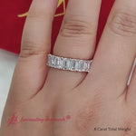 Load and play video in Gallery viewer, 8-carat-lab-diamond-emerald-cut-eternity-band-in-18k-white-gold-fdewb10850em-720 x 720
