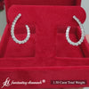 Load and play video in Gallery viewer, Scalloped-diamond-teardrop-front-back-hoop-earrings-in-14k-white-gold-fdear11738-720