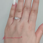 Load and play video in Gallery viewer, Princess Cut Vintage Irish Celtic Engagement Ring