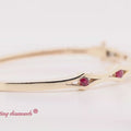 Thumbnail 1 - three-stone-ruby-bracelet-bangle-for-women-in-yellow-gold-fdbrc310