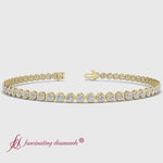 Load and play video in Gallery viewer, 2.70 Ct. Diamond Bezel Set Tennis Bracelet
